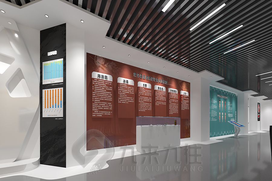 法治禁毒教育展廳設(shè)計,多媒體互動禁毒展覽館,數(shù)字化禁毒教育展館施工