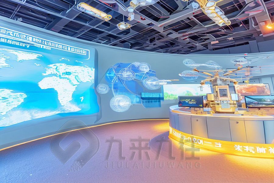 紅色教育研學博物館設計,互動體驗館施工方案,九來九往文化科技展廳建設