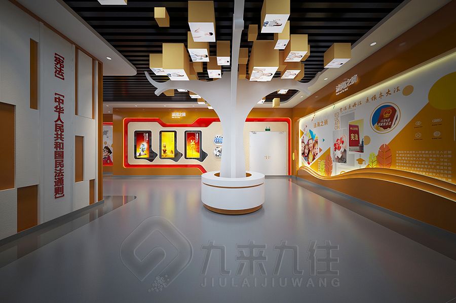 高科技法治教育展廳設計,數(shù)字化廉潔展館施工方案,智慧型黨風廉政教育展覽館設計公司