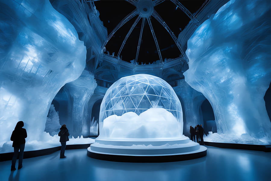 博物館，自然展廳效果圖