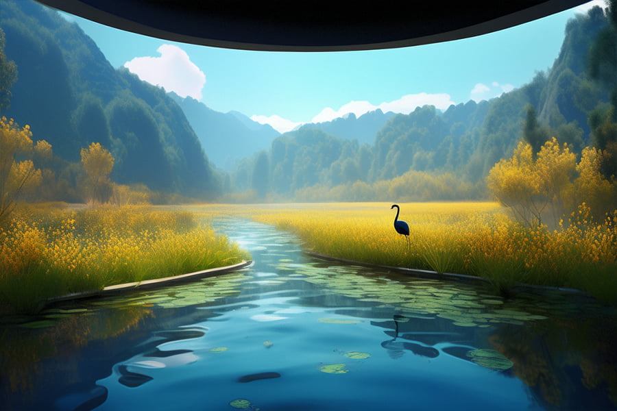 博物館，自然展廳效果圖