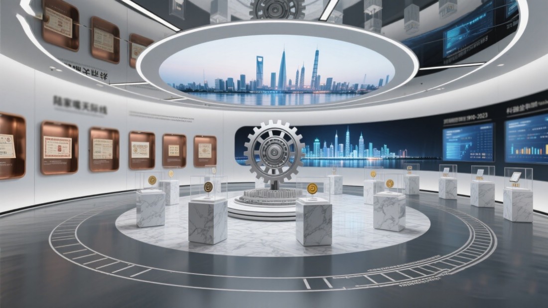 沉浸式企業(yè)展廳設(shè)計效果圖